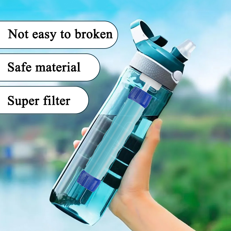 Outdoor Sport Glass Water Bottle - CAMAZ Bottiglia con Filtro per Elettrolisi