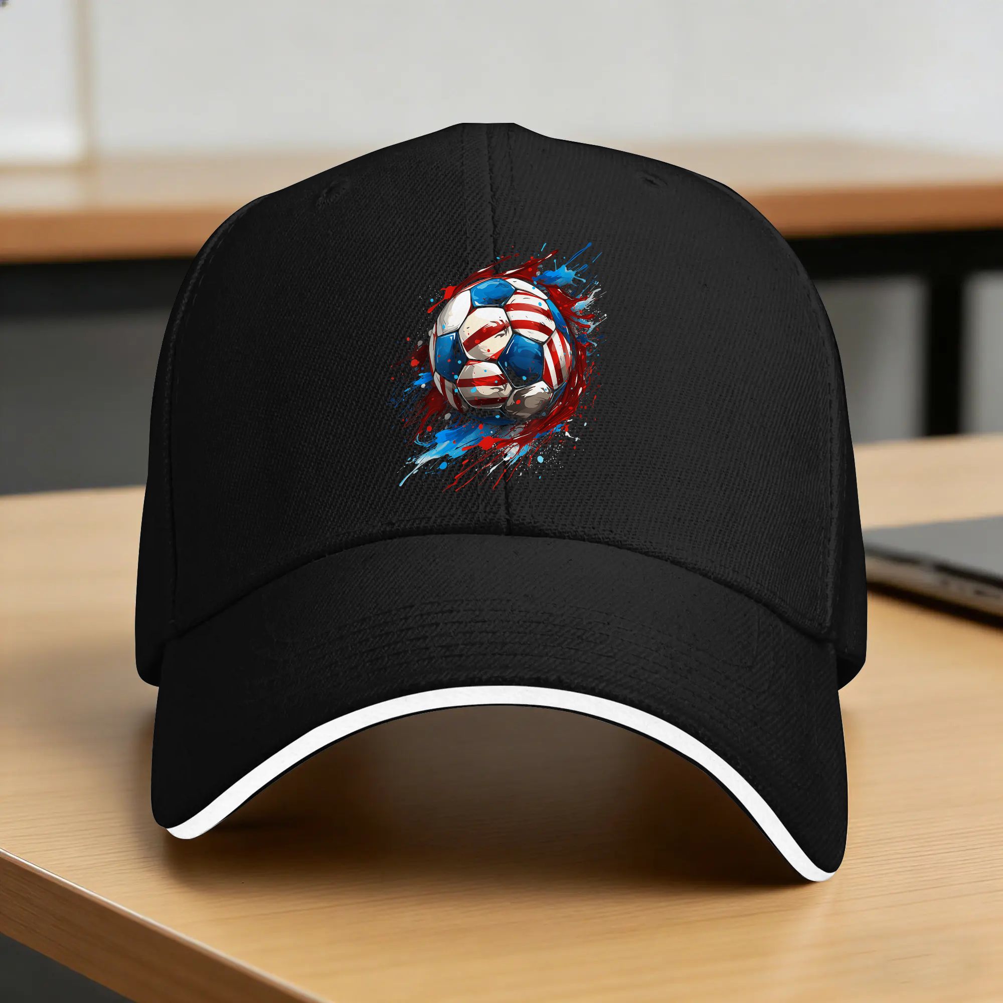 Outdoor Sport Usa - Cappellino da Baseball Estivo con Bandiera