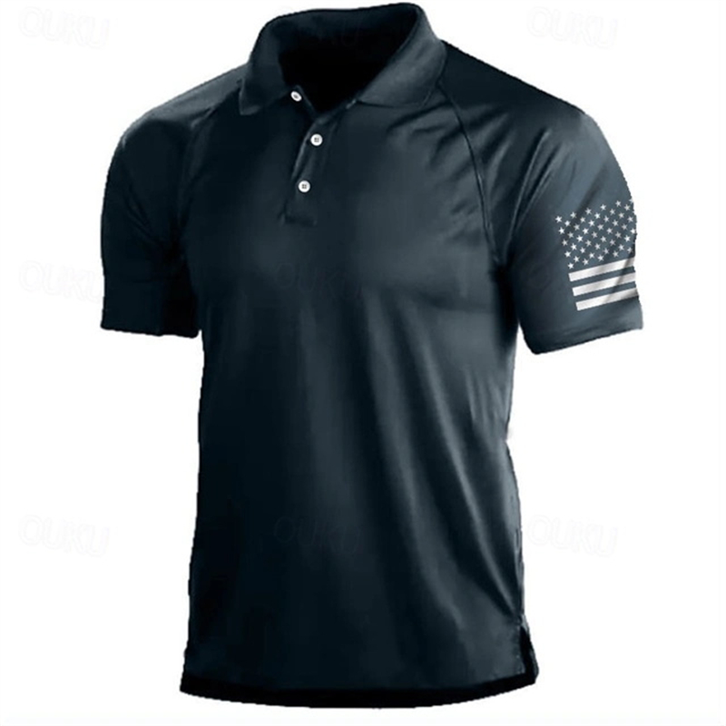 Outdoor Sport Usa - Polo da uomo con stampa 3D
