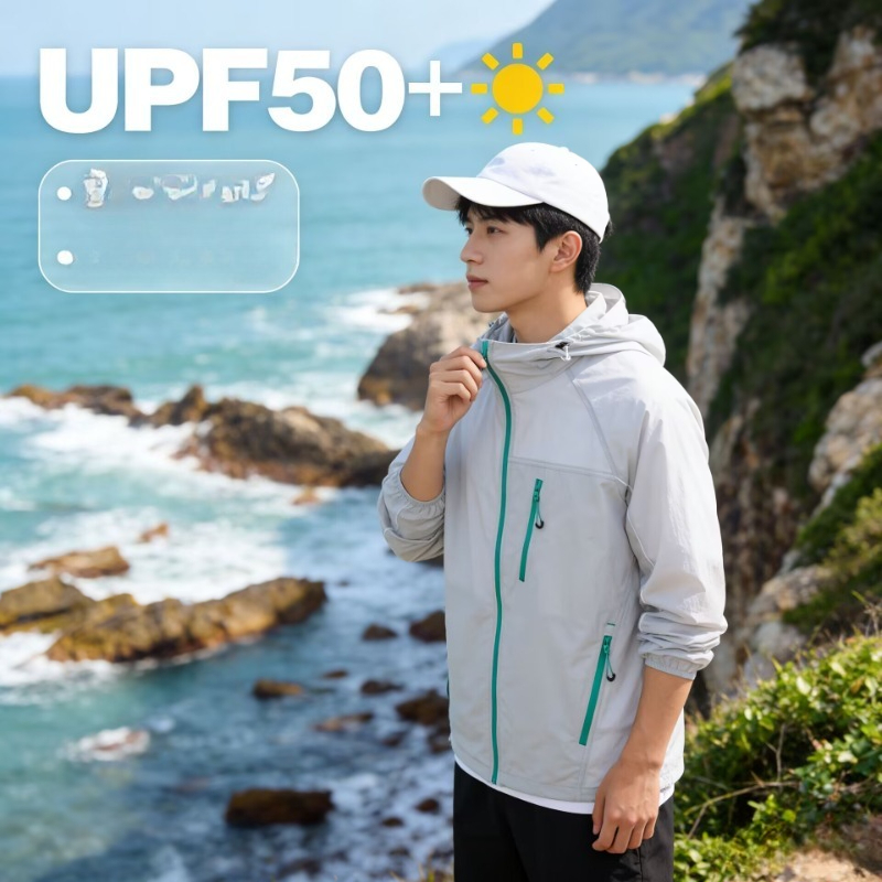 Outdoor Sport Jacket Men - Giacca Leggera Estiva UPF50+ ad Asciugatura