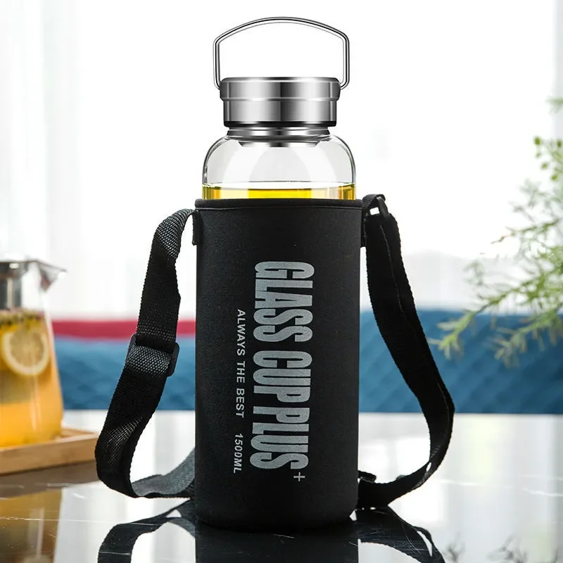 Outdoor Sport Glass Water Bottle - Bottiglia d'acqua in vetro da 2