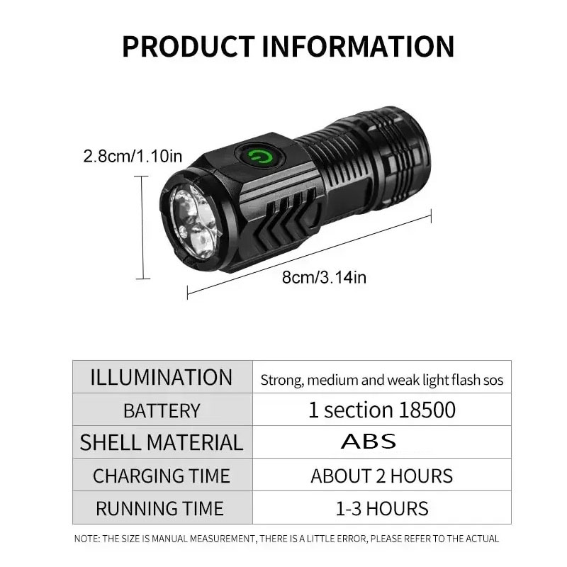 Mini torcia a 3 LED con clip p - Outdoor Spotlight recensione e prezzo