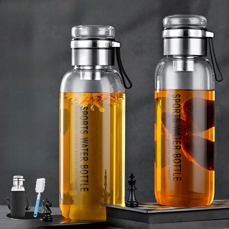 Bottiglia d'acqua in vetro da  - Outdoor Sport Glass Water Bottle recensione e prezzo